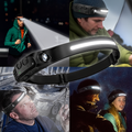 Lampe frontale LED rechargeable ultra légère avec détection de mouvement – Éclairage mains libres pour les activités de plein air