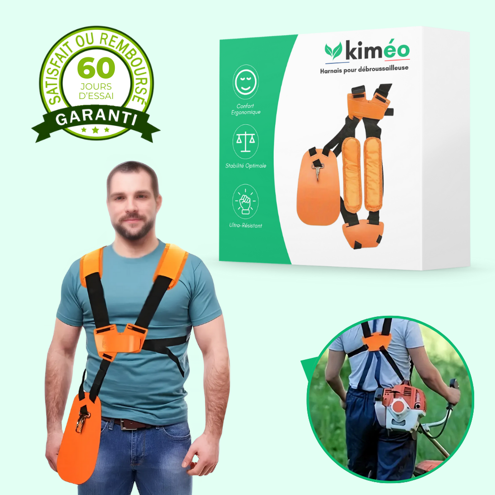 Harnais pour Débroussailleuse – Confort et Support pour Jardinage Intensif