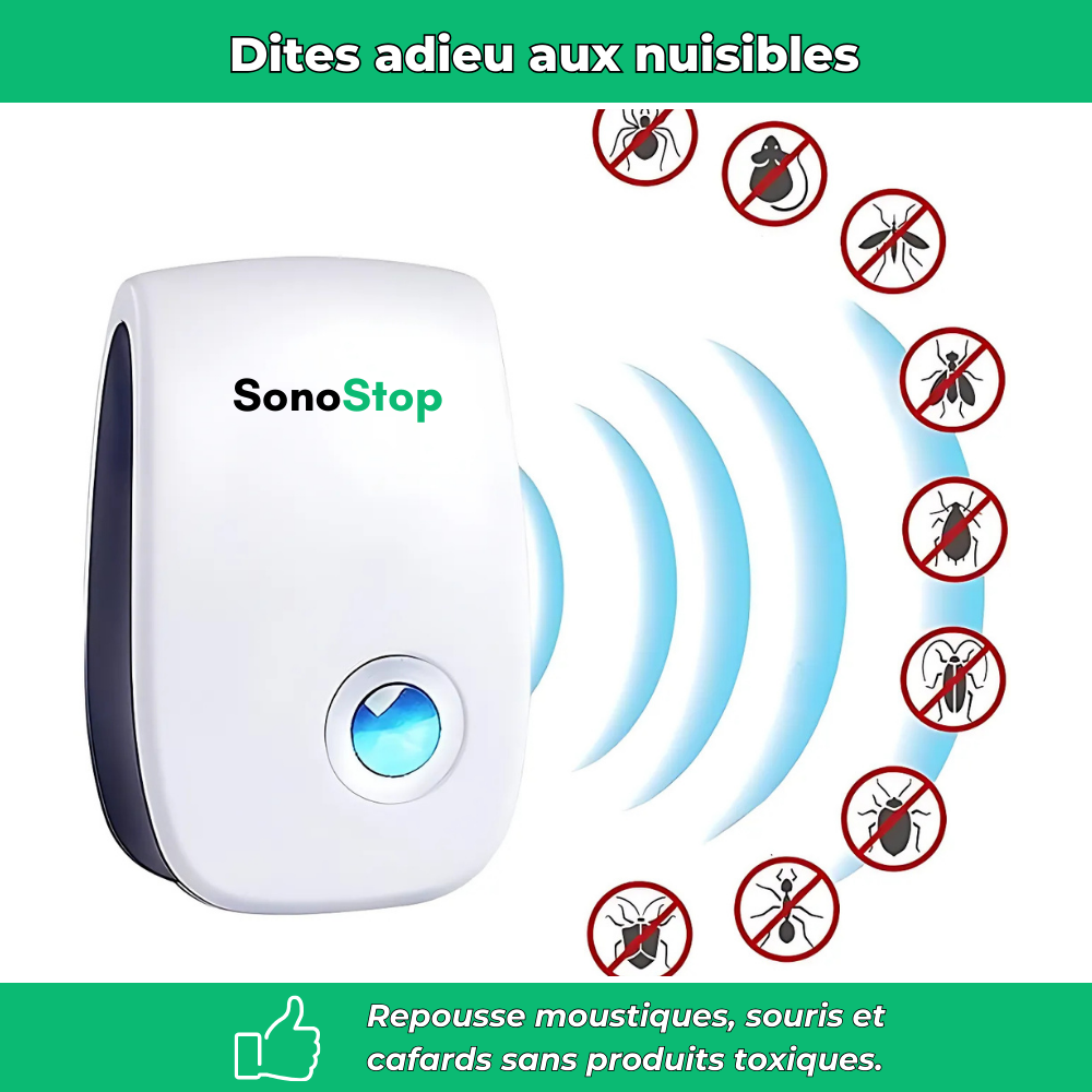 SonoStop - Répulsif ultrason contre rongeurs et insectes