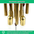 Carillon Suspendu en Cuivre – Décoration Sonore Élégante pour Jardin et Terrasse