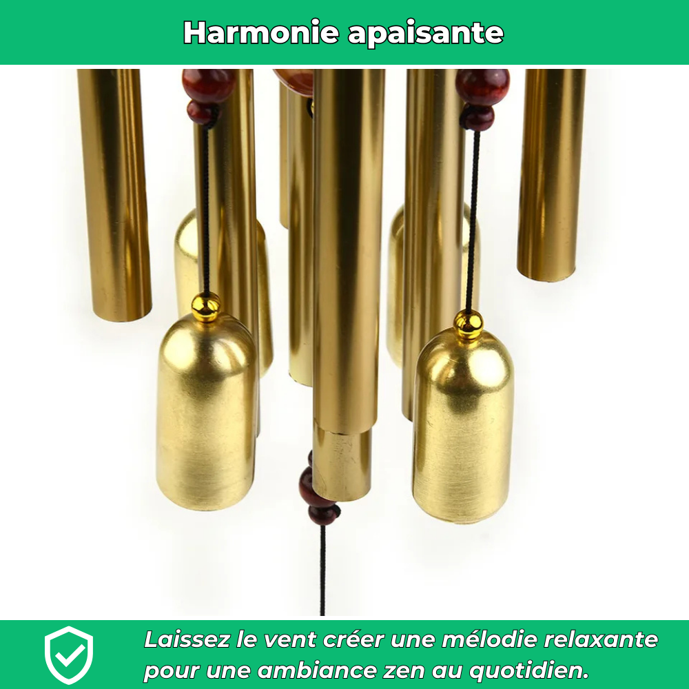 Carillon Suspendu en Cuivre – Décoration Sonore Élégante pour Jardin et Terrasse