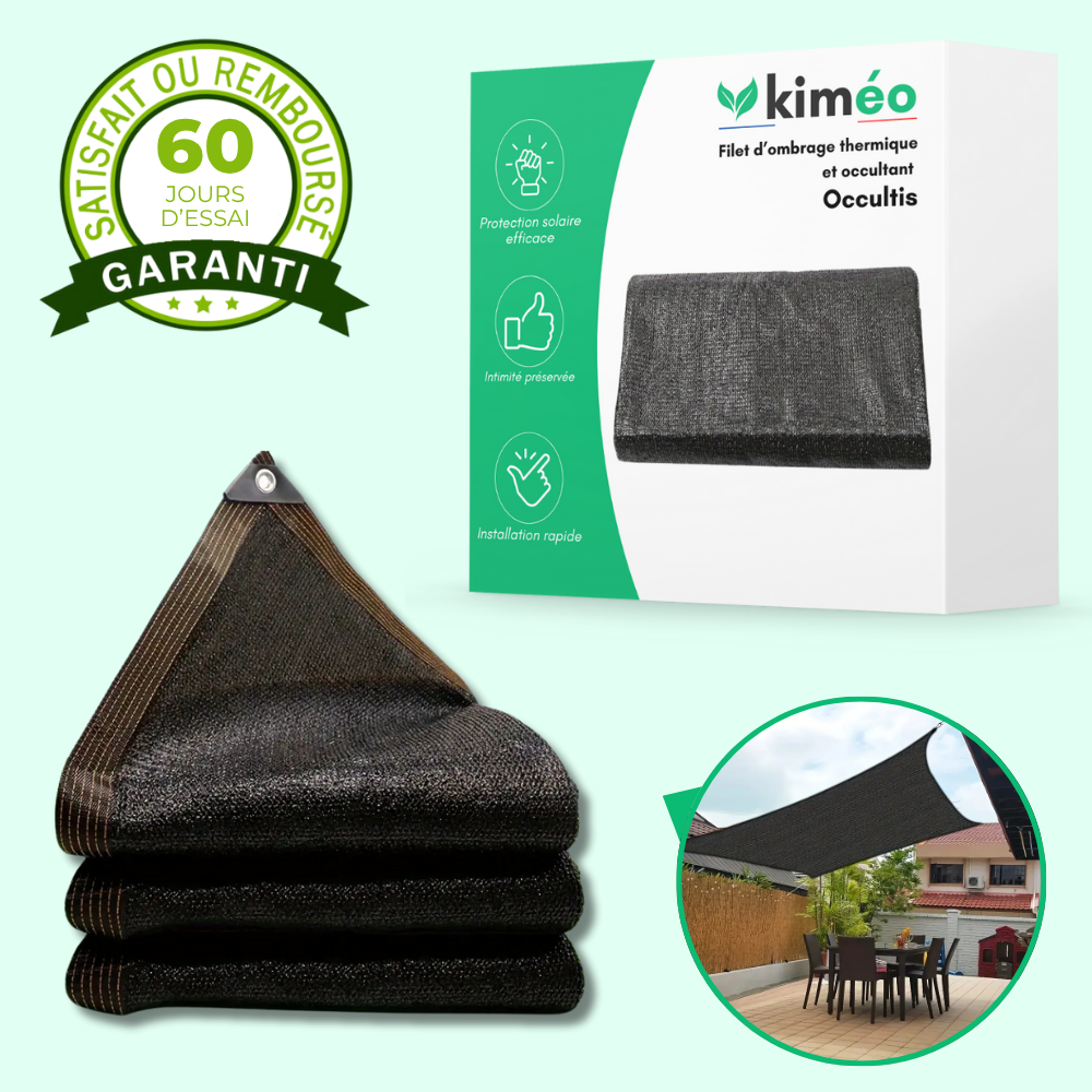 Occultis – Filet d’ombrage thermique et occultant pour extérieur