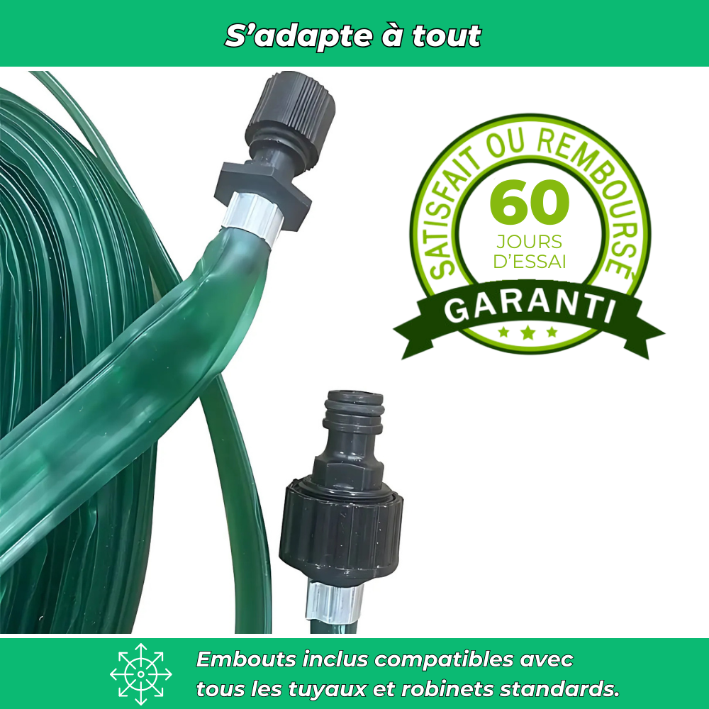 AquaJet – Tuyau d’arrosage au sol à jets d’eau pour jardin