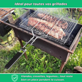 Panier de cuisson barbecue rotatif en acier inoxydable