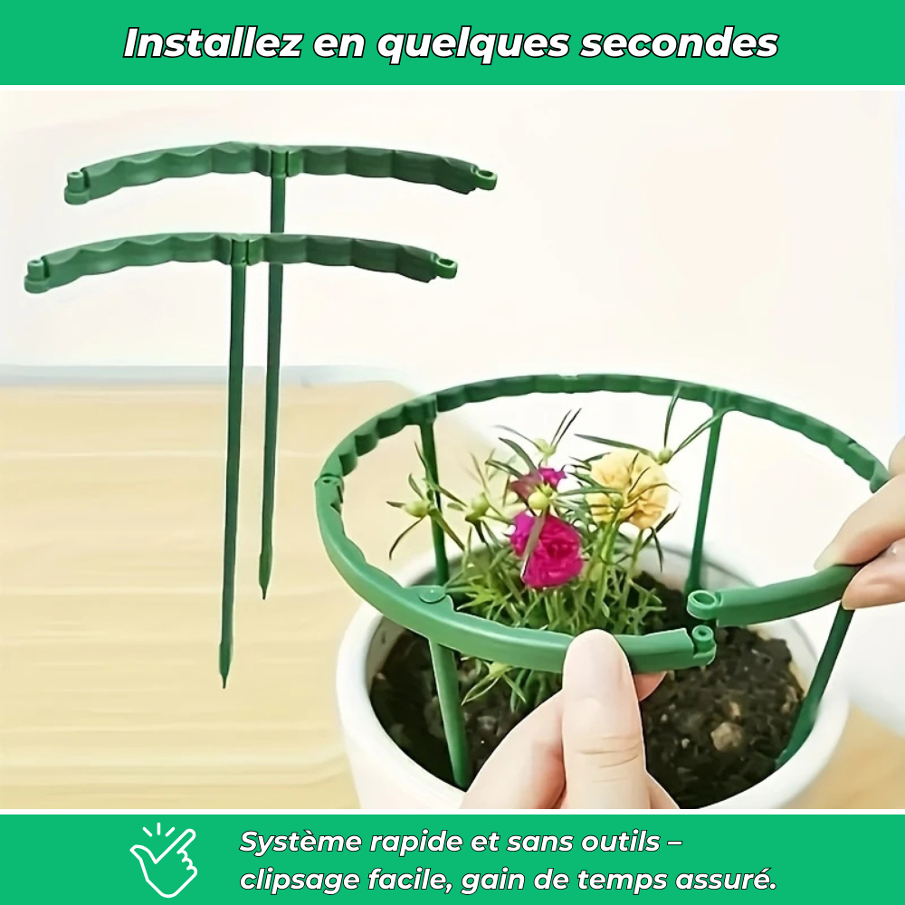 Anneaux de Support Flexibles pour Plantes – Support Ajustable pour Croissance des Plantes