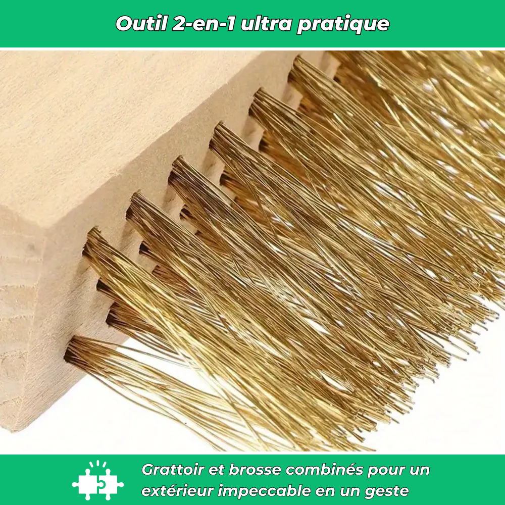 Outil 2 en 1 pour Joints et Pavés Impeccables – Nettoyage et Entretien Précis des Surfaces Extérieures