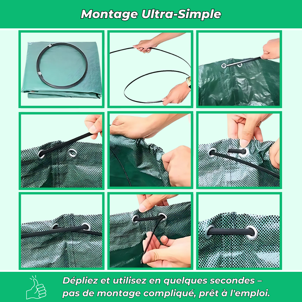 Sac de Jardin Ultra-Résistant pour Déchets Verts – Grand Capacité pour Jardinage et Rangement