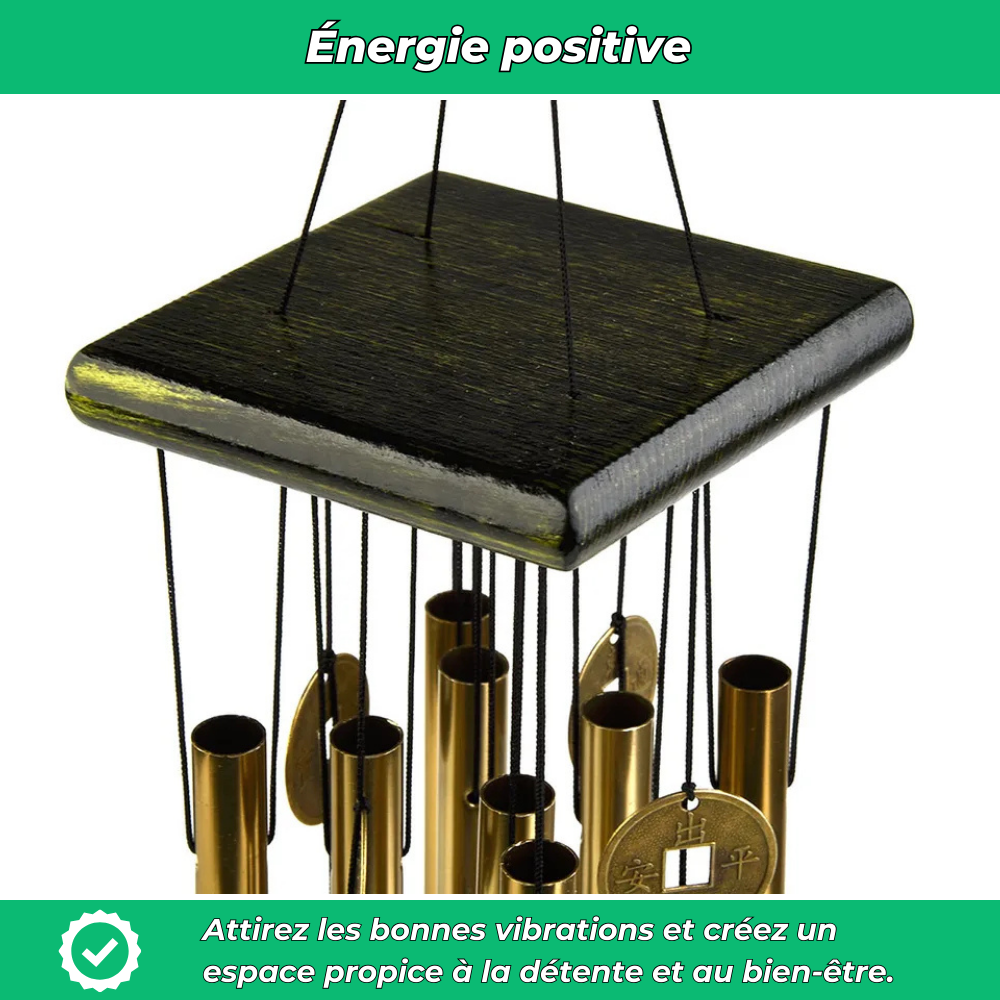 Carillon Suspendu en Cuivre – Décoration Sonore Élégante pour Jardin et Terrasse