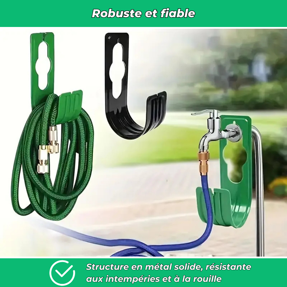 Porte-Tuyau Mural Extensible – Support Robuste pour Tuyau d’Arrosage