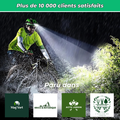 Lampe frontale LED rechargeable ultra légère avec détection de mouvement – Éclairage mains libres pour les activités de plein air