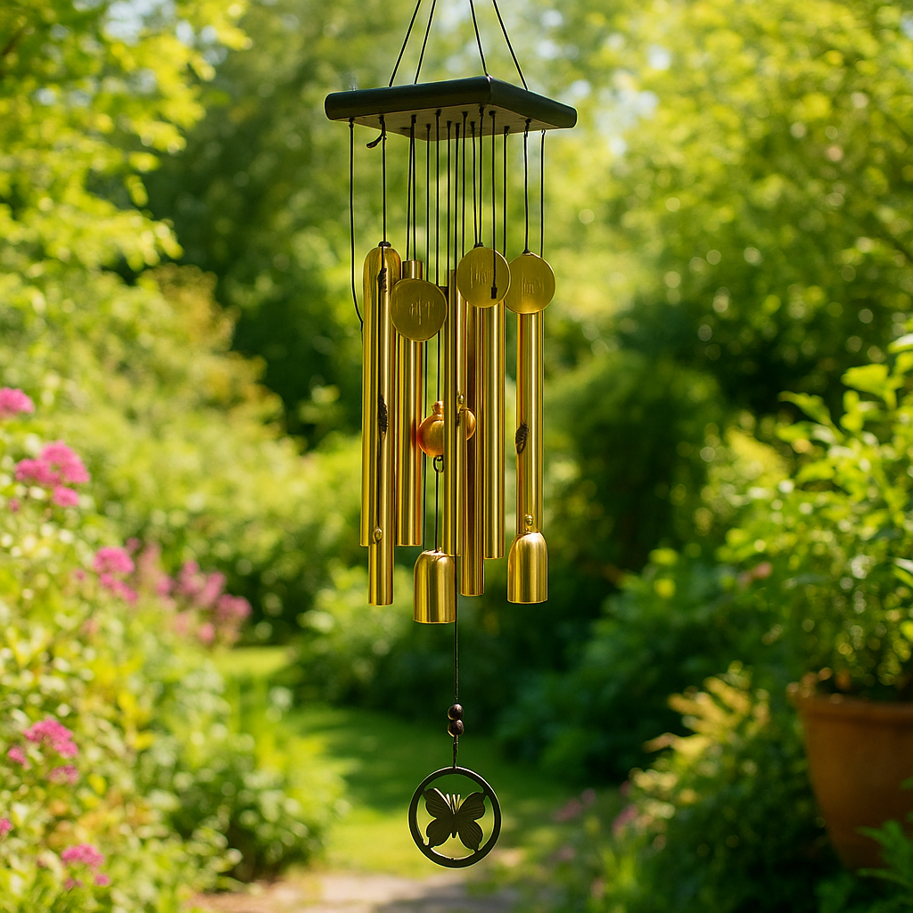 Carillon Suspendu en Cuivre – Décoration Sonore Élégante pour Jardin et Terrasse