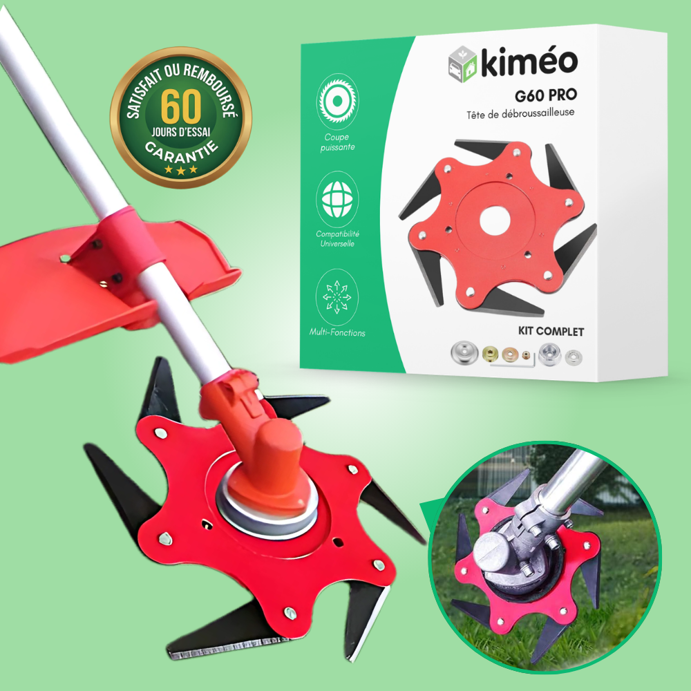 G60 PRO | Tête de débroussailleuse Universelle | Outil Polyvalent pour un Jardin Impeccable