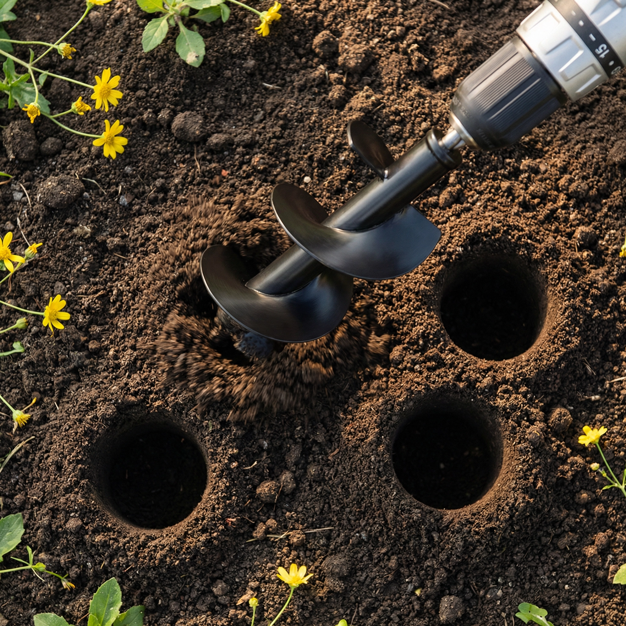 Foret de Terre pour Perceuse – Plantation Rapide et Facile pour Jardinage Efficace