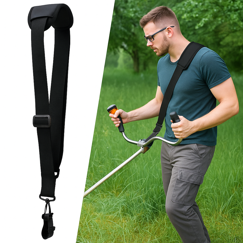 Sangle Réglable pour Débroussailleuse – Confort et Support lors du Jardinage
